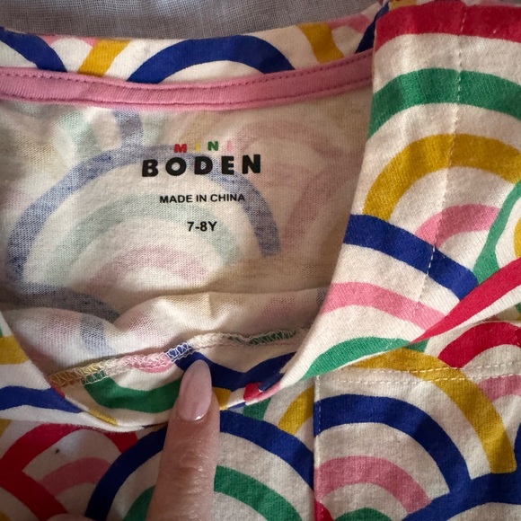 Mini Boden Multicolor Rainbow Kids Dress - Picture 2 of 2